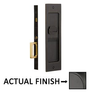 Emtek Modern Rectangular Pocket Door Mortise Lock for 1-3/4" Black Finish