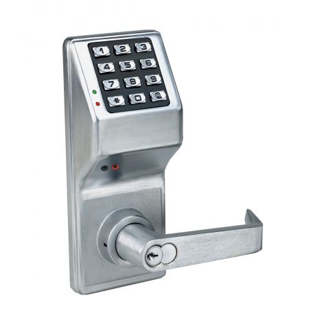 Alarm Lock DL280026D Trilogy Electronic Digital Lever Lock with Enhanced Features Satin Chrome Finish