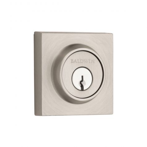 Baldwin Reserve Single Cylinder Contemporary Square Deadbolt with 6AL Latch and Dual Strike (Choose Finish)