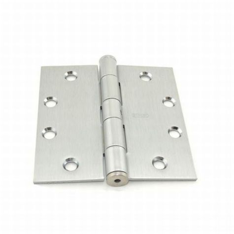 Best Hinges F17941226DNRP 4-1/2" x 4-1/2" Steel Full Mortise Standard Weight Square Corner Hinge Non Removable Pin # 050073 Square Finish