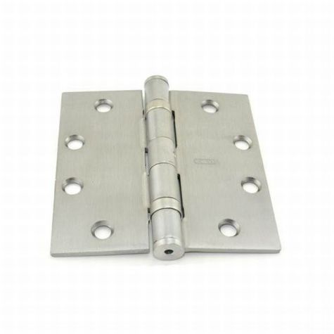 Best Hinges FBB19141226DNRP 4-1/2" x 4-1/2" Full Mortise Ball Bearing Standard Weight Square Corner Hinge Non Removable Pin # 043393 Square Finish