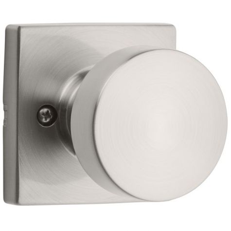 Kwikset Pismo Knob with Square Rose (Choose Finish, Choose Function)