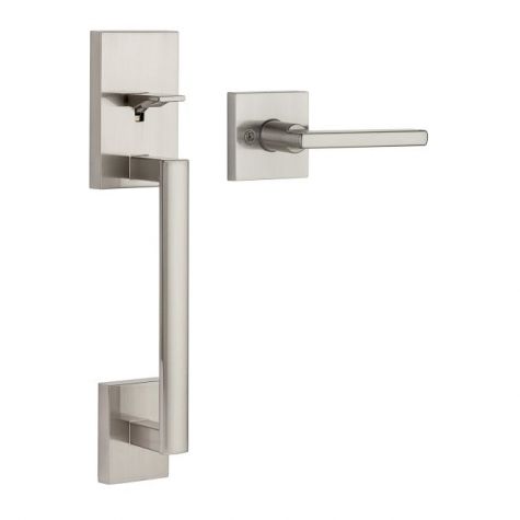 Kwikset Passage San Clemente Handleset with Halifax Interior Trim No Deadbolt with RCAL Latch and RCS Strike (Choose Finish)