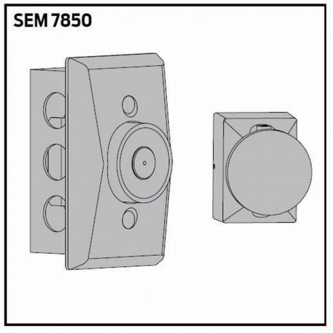 LCN SEM7850 Standard Profile Recessed Wall Mount Hold Open Magnet 689 Aluminum Finish
