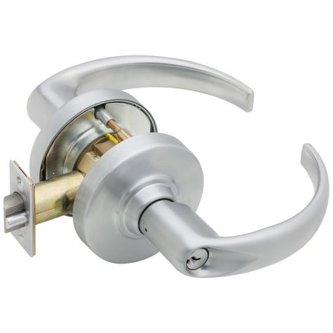 Schlage Commercial ND53LDSPA626 ND Series Entry Less Cylinder Sparta with 13-247 Latch 10-025 Strike Satin Chrome Finish