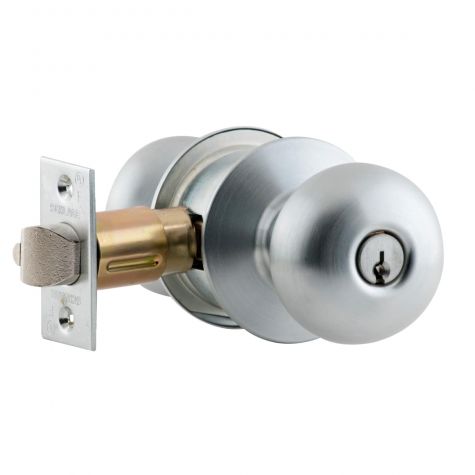 Schlage Commercial A53PDPLY626 A Series Entry Plymouth Lock C Keyway with 11096 Latch 10001 Strike Satin Chrome Finish
