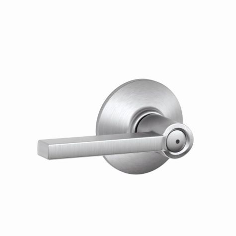 Schlage Residential F40LAT626 Latitude Lever Privacy Lock with 16080 Latch and 10027 Strike Satin Chrome Finish