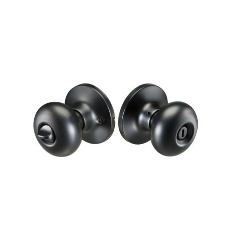 Yale Residential YR20SNBLK Edge Privacy Turn Button Lock with Sinclair Knob Black Finish